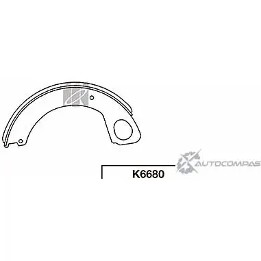 Тормозные колодки ручника, комплект KASHIYAMA GBRN6Y7 K6680 Q 5P3Q 1420592191