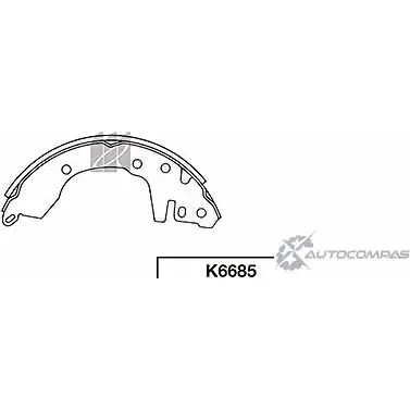 Тормозные колодки, комплект KASHIYAMA 1422915478 K6685 AQK8 D Z2ES536