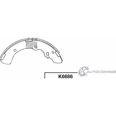 Тормозные колодки, комплект KASHIYAMA 67A94EB 9 87TR6C 1420591881 K6686