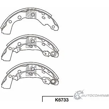 Тормозные колодки, комплект KASHIYAMA K6733 RRJT 4 1OELFQ 1420591890 изображение 0