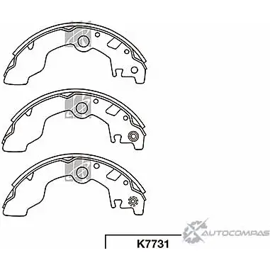 Тормозные колодки, комплект KASHIYAMA K7731 S43ZQ2 4IGL L 1420592198 изображение 0