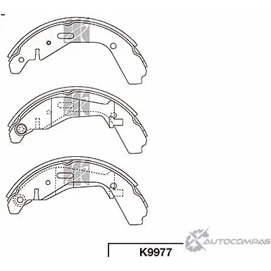 Тормозные колодки, комплект KASHIYAMA 1420591907 WQ3MDZ K9977 S ZZLZLF