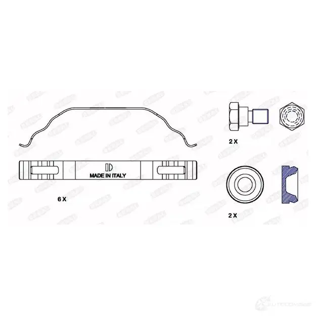 Ремкомплект колодок BERAL UAC173 2163231 J0U41P P 4044197549832 изображение 0