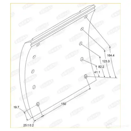 Накладки, башмаки тормозных колодок BERAL ICNOS IP 1437133835 KBL19192.0-1541
