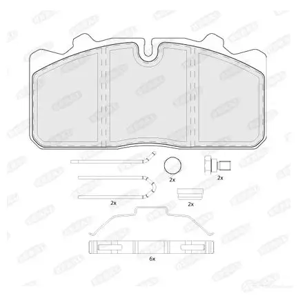Тормозные колодки дисковые, комплект BERAL BCV29088TK 1437133686 IUO V84 изображение 0