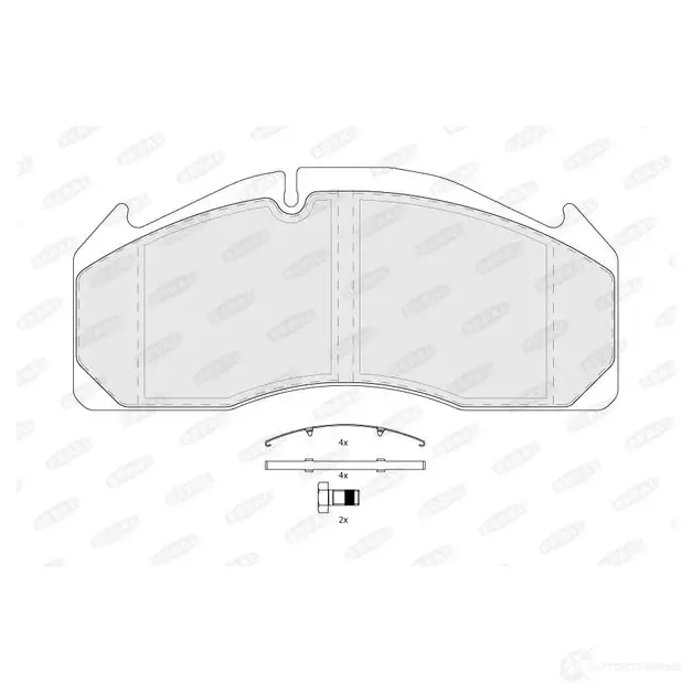 Тормозные колодки дисковые, комплект BERAL BCV29125TK 1437133593 M HIR8T