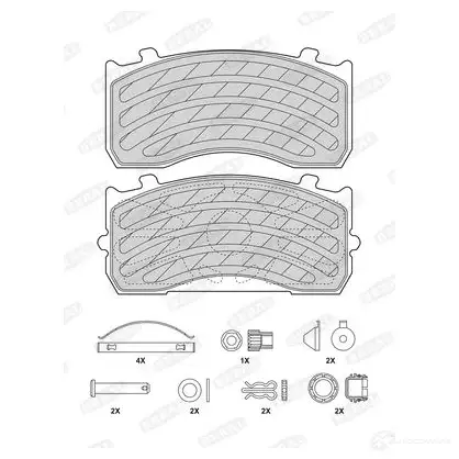 Тормозные колодки дисковые, комплект BERAL 6HG SO0 BCV29183TK 1437133828 - Изображение 1