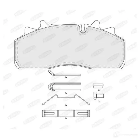 Тормозные колодки дисковые, комплект BERAL 1437133556 VSER 6L BCV29159TK изображение 0