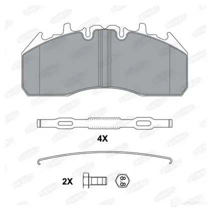 Тормозные колодки дисковые, комплект BERAL BCV29174BK 1437133776 X6T GH