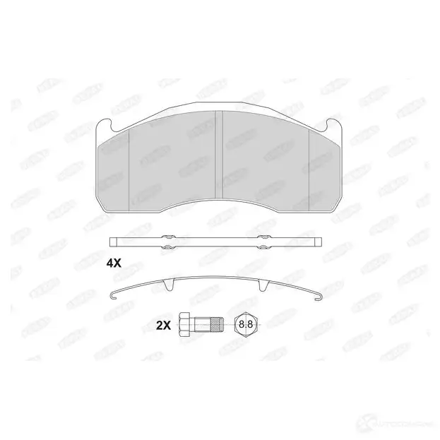 Тормозные колодки дисковые, комплект BERAL BCV29151TK 1437133570 O8Q JGX0