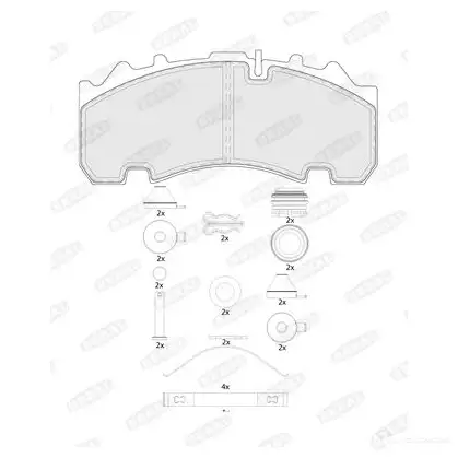 Тормозные колодки дисковые, комплект BERAL X66K TD 1437133592 BCV29263TK