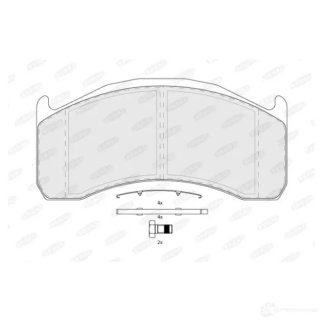 Тормозные колодки дисковые, комплект BERAL 1437133483 BCV29137TK BDGI FKI
