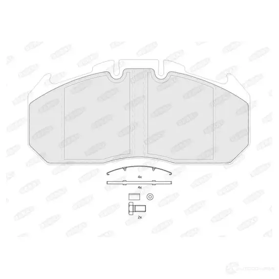 Тормозные колодки дисковые, комплект BERAL 6C X5U BCV29131TK 1437133700