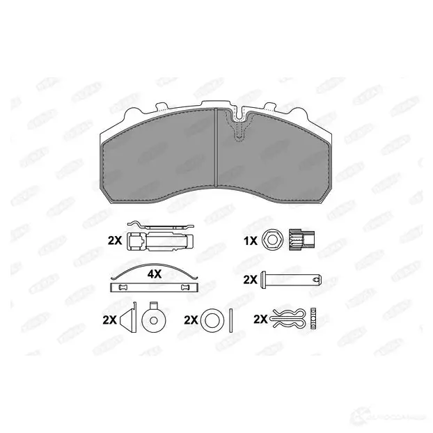 Тормозные колодки дисковые, комплект BERAL 1437133745 AT026 V BCV29108BK