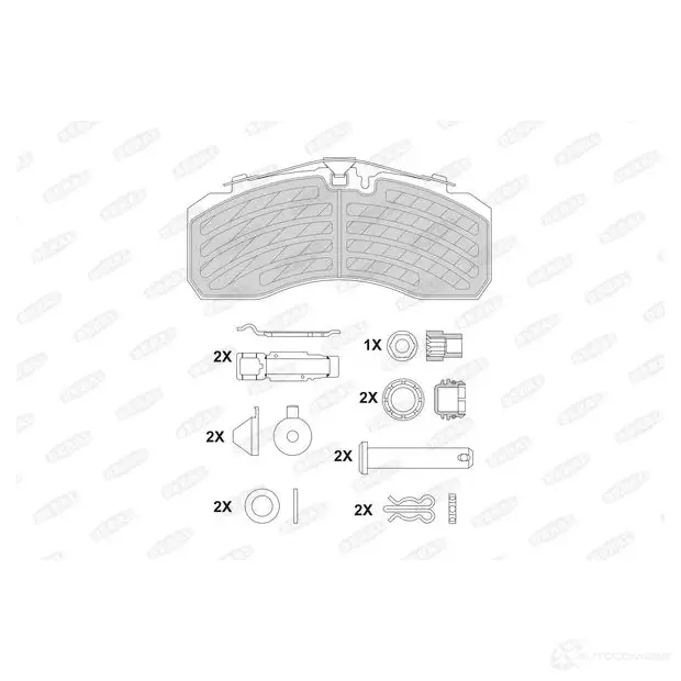 Тормозные колодки дисковые, комплект BERAL 1437133876 1T9Q1 OQ BCV29252TK изображение 0