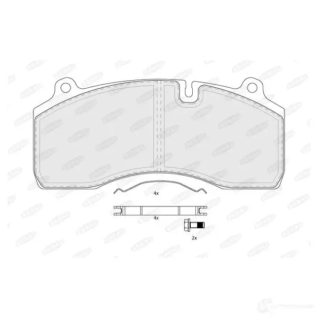 Тормозные колодки дисковые, комплект BERAL V5P 6O 1437133742 BCV29181TK изображение 0
