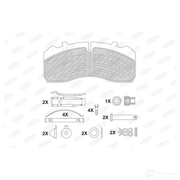Тормозные колодки дисковые, комплект BERAL 1437133899 BCV29213TK M P5L1