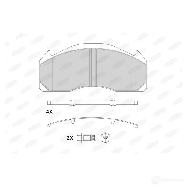 Тормозные колодки дисковые, комплект BERAL C2I844 E BCV29125BK 1437133796