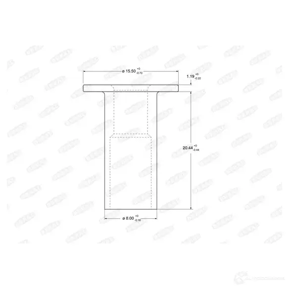 Заклепка тормозных колодок BERAL 8x 20 2163037 93060 M9X6D