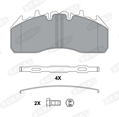 Тормозные колодки дисковые, комплект BERAL 1441005735 V6XC 7UI BCV29174TK - Изображение 1