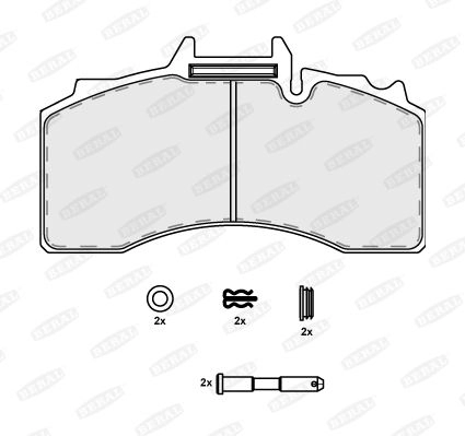 Тормозные колодки дисковые, комплект BERAL BCV29228TK LUJA1P C 1437133626