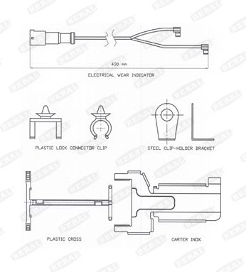 Датчик износа тормозных колодок BERAL 1441005750 FAI171 AY VJB1 - Изображение 1
