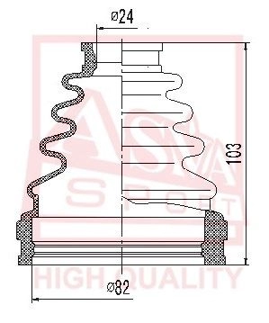 Пыльник шруса ASVA 1286289807 DGQ ZVW ASBT-AV1