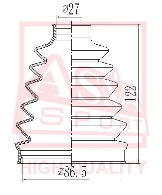 Пыльник шруса ASVA 1286290567 ASBT-AV3 O9 6337F