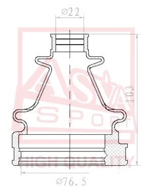 Пыльник шруса ASVA RS RKYY ASBT-INFUS 1302678895 изображение 0