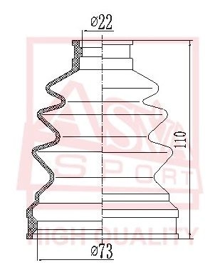 Пыльник шруса ASVA ASBT-SZ33 1363655703 RM9XR 93