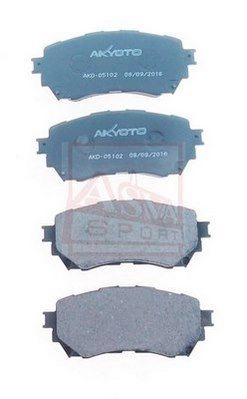 Тормозные колодки дисковые, комплект ASVA AKD-05102 D L4MO 1269699723 изображение 0