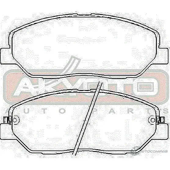 Колодки тормозные дисковые передние AKYOTO EOLU5 2 KLL9 1420571025 'AKD-0446 изображение 1