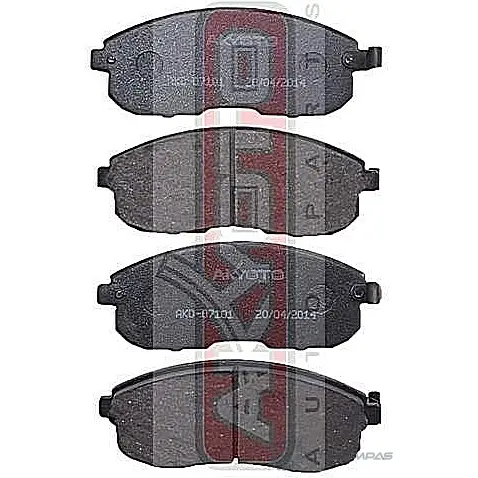 Колодки тормозные дисковые передние AKYOTO 9NJM 1VG 'AKD-07101 1420570827 ATV34J