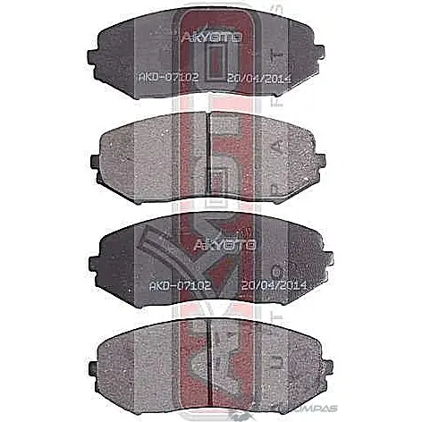 Колодки тормозные дисковые передние AKYOTO 1420571034 'AKD-07102 0IQGFZ 3 UIX7 изображение 0