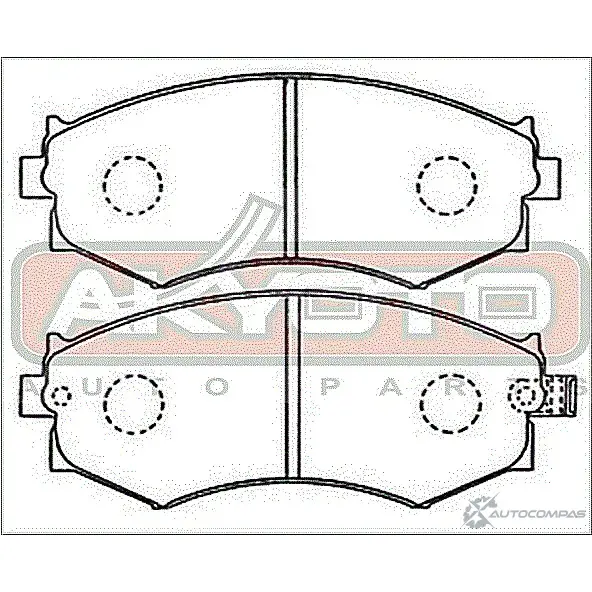 Колодки тормозные дисковые передние AKYOTO 0748PE 1420570829 'AKD-1105 I Q6UG изображение 1