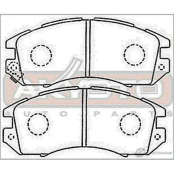 Колодки тормозные дисковые передние AKYOTO 5616 FDV 1420571083 'AKD-1111 W30BI изображение 1