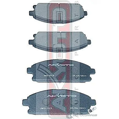 Колодки тормозные дисковые передние AKYOTO 1420570986 SG4ZR F 'AKD-1189 E503UB - Изображение 1