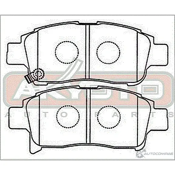 Колодки тормозные дисковые передние AKYOTO 'AKD-1211 3JUT F UB5N3 1420570956 изображение 1