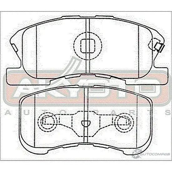 Колодки тормозные дисковые передние AKYOTO 'AKD-6427 M18XIK 1420571079 1UM3 E изображение 1