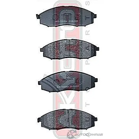 Колодки тормозные дисковые передние AKYOTO 00DS3 1420571072 3XMK 2QV 'AKD-7Z026 изображение 0