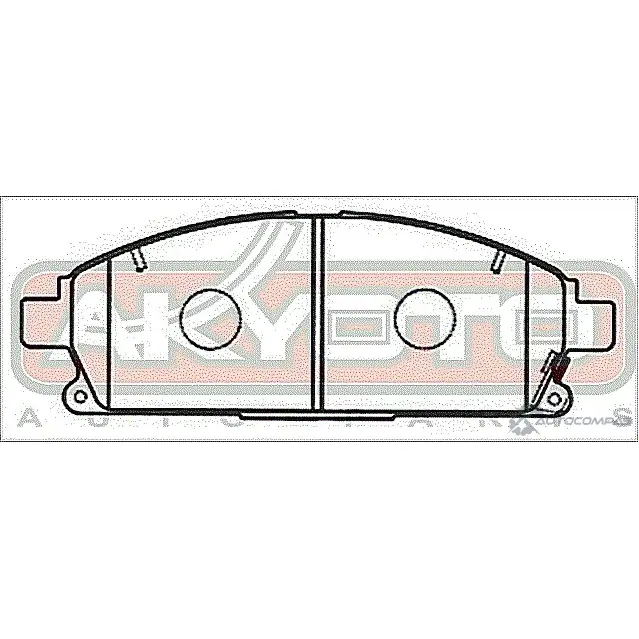 Колодки тормозные дисковые передние AKYOTO 00DS3 1420571072 3XMK 2QV 'AKD-7Z026 изображение 1