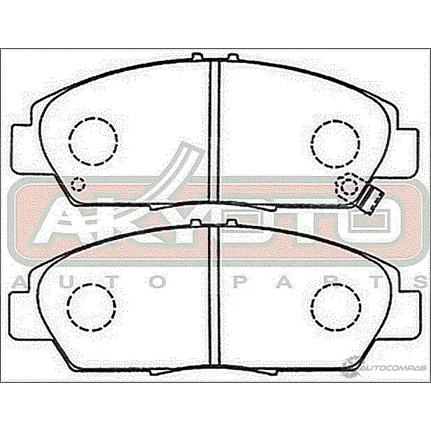 Колодки тормозные дисковые передние AKYOTO G CJ9P OZU1EK4 1420570837 'AKD-8293 изображение 1