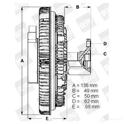 Вискомуфта BERU 0720002078 142686325 0 720 002 078 lk078 изображение 0