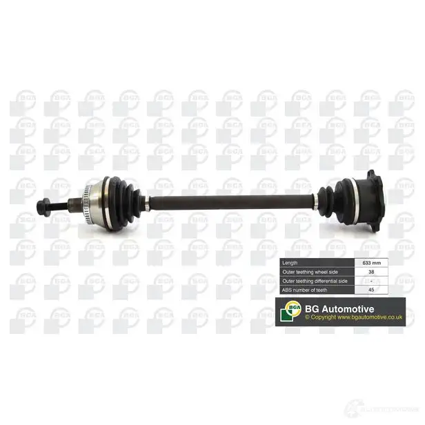Приводной вал BGA DS9621RA 3181326 7O 5TTP изображение 0
