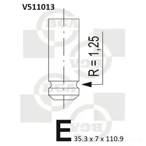 Впускной клапан BGA 3190162 34 WD4VH V511013 изображение 0