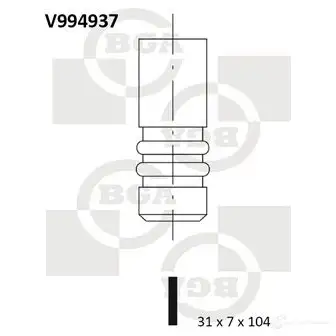 Впускной клапан BGA V994937 3190435 85 IJZR изображение 0