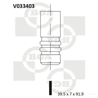 Впускной клапан BGA V033403 3189724 G0T 3C изображение 0