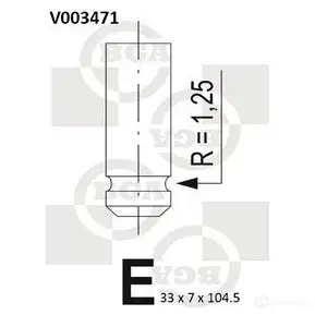Впускной клапан BGA R Y2O74F 3189463 V003471