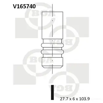 Впускной клапан BGA VKW D5TS V165740 3190070 изображение 0