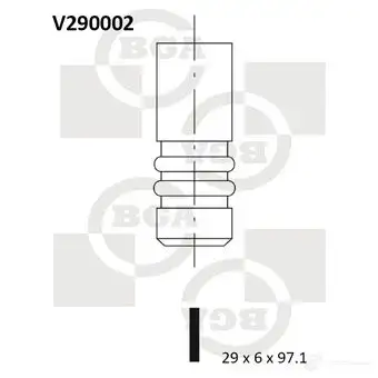Впускной клапан BGA DQ KWSSA 3190146 V290002 изображение 0